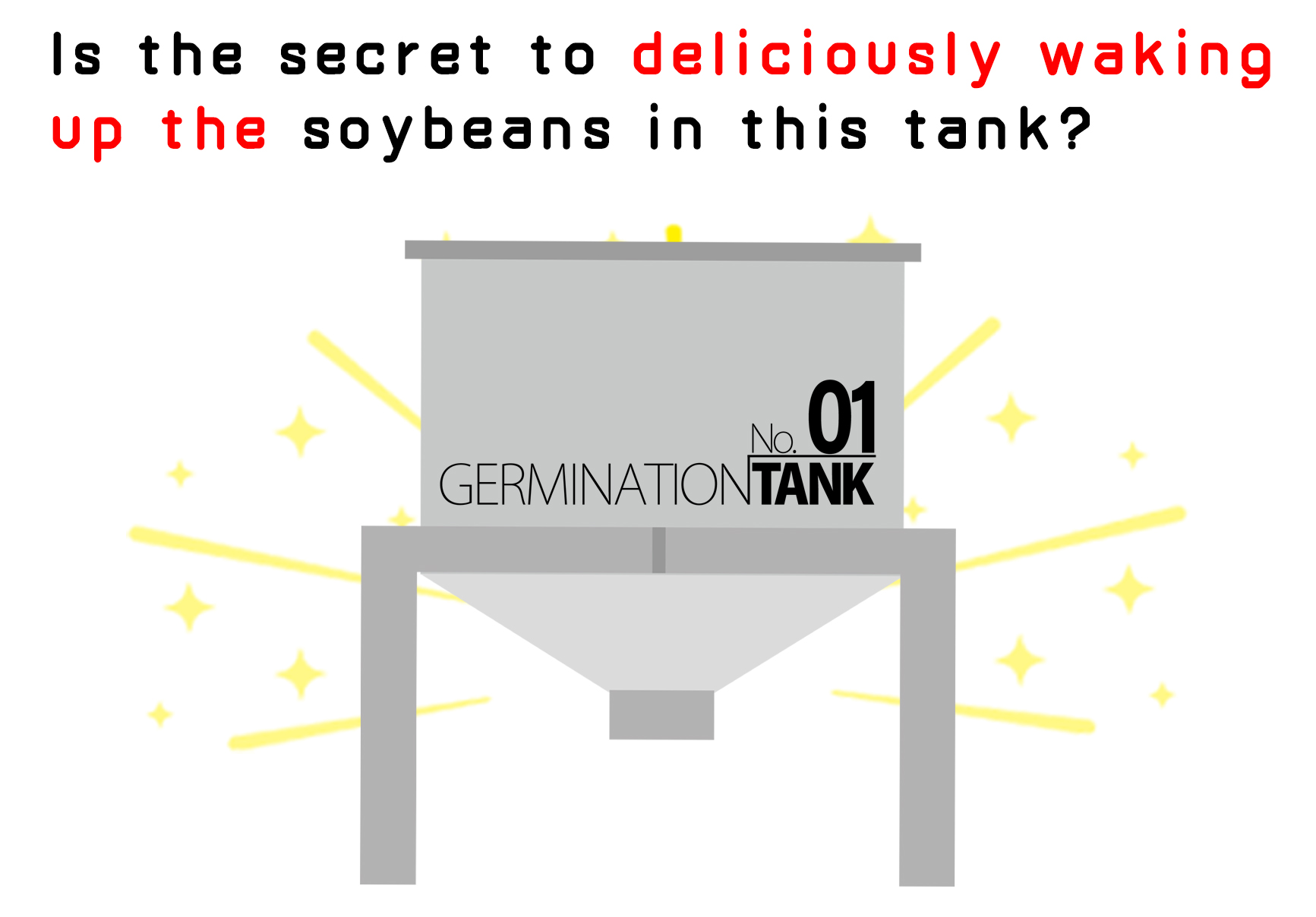 Is the secret to deliciously waking up the soybeans in this tank?